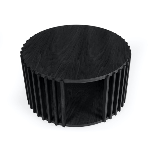 Woodman - Drum Coffee Table Black