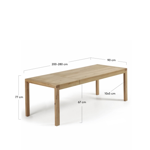 La Forma -Briva extendable table natural 200