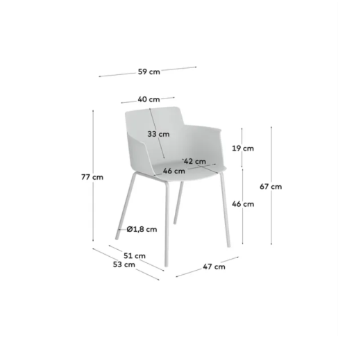 La Forma - Hannia hall käetugedega tool