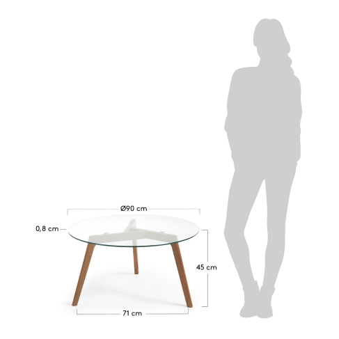 La Forma - Kirb glass coffee table Ø 90
