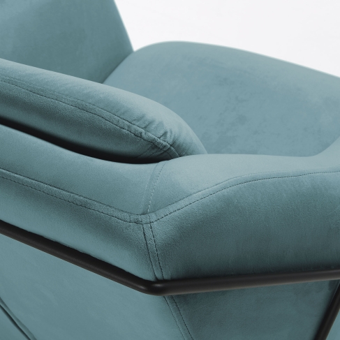 La Forma -  Brida Turquoise velvet armchair