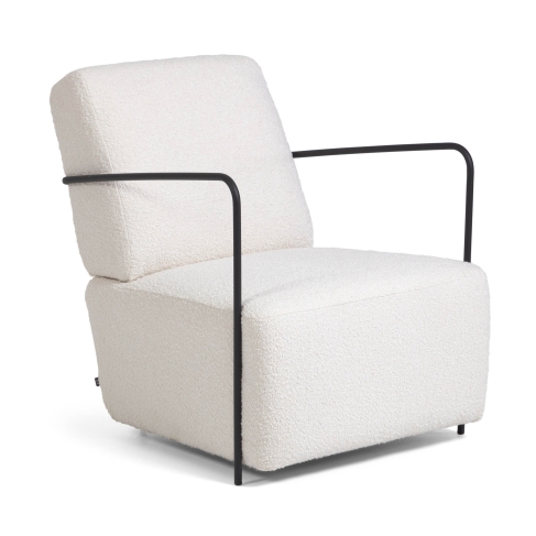 La Forma - Gamer armchair white shearling effect