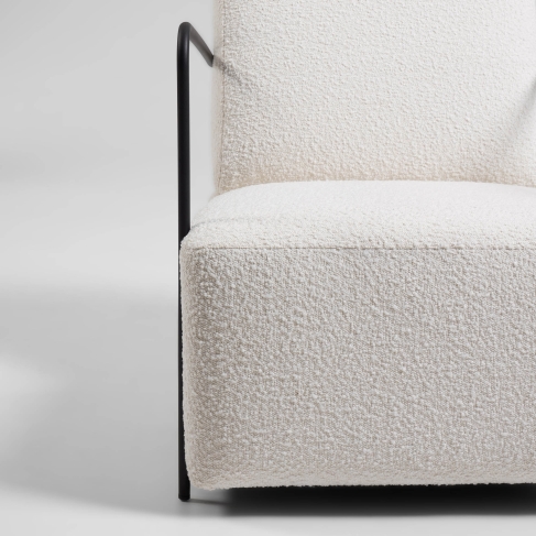 La Forma - Gamer armchair white shearling effect