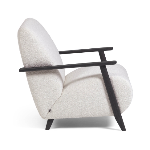 La Forma - Meghan armchair white shearling effect