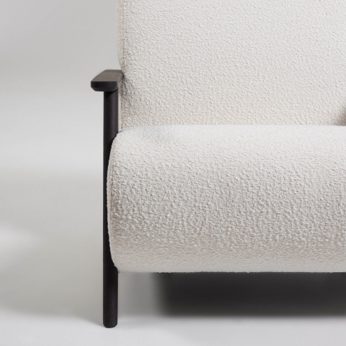 La Forma - Meghan armchair white shearling effect