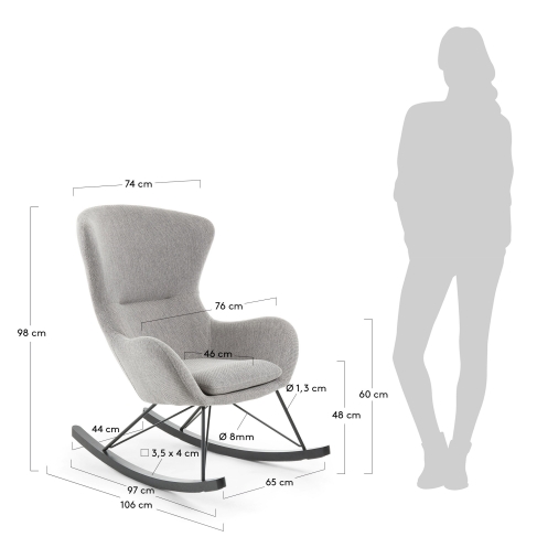 La Forma - Grey Vania rocking chair