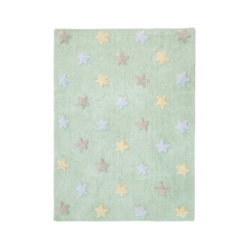 LORENA CANALS - TRICOLOR STARS SOFT MINT RUG